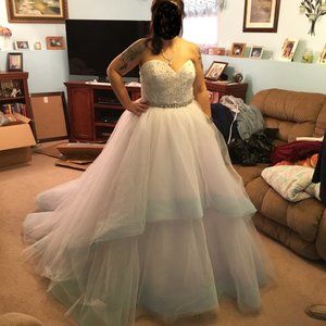 Lazaro Wedding Dress # 3269 in Wisteria